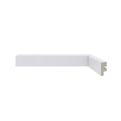 Rodapé de poliestireno liso Santa Luzia Moderna 466 branco 3 cm barra 2,4 m