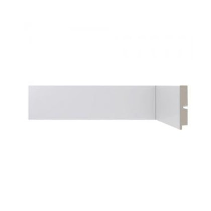 Rodapé de poliestireno liso Santa Luzia Moderna 473 branco 5 cm barra 2,4 m