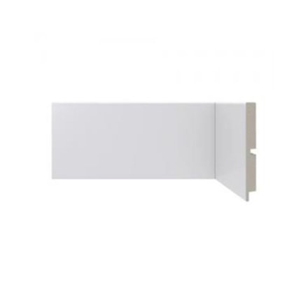 Rodapé de poliestireno liso Santa Luzia Moderna 496 branco 15 cm barra 2,4 m