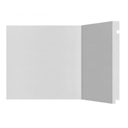 Rodapé de poliestireno liso Santa Luzia Moderna 506 branco 20 cm barra 2,4 m