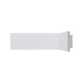 Rodapé de poliestireno liso Santa Luzia Versaled branco 7 cm barra 2,4 m