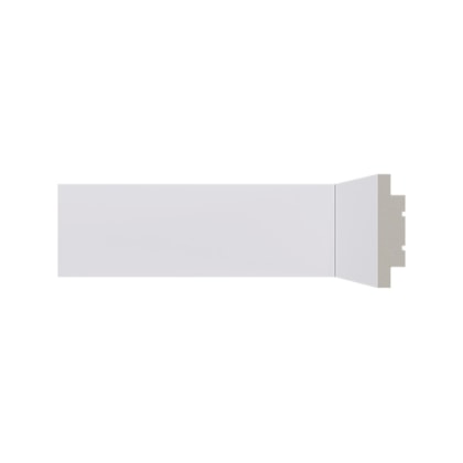 Rodapé de poliestireno liso Santa Luzia Versaled branco 7 cm barra 2,4 m