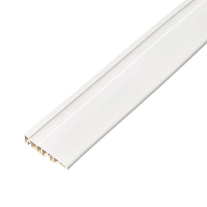 Rodapé de PVC Spot Pisos frisado branco 7cm x 15mm x 2,20m