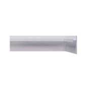 Rodapé invertido Alumínio EspaçoFloor branco 3 cm barra 3 m