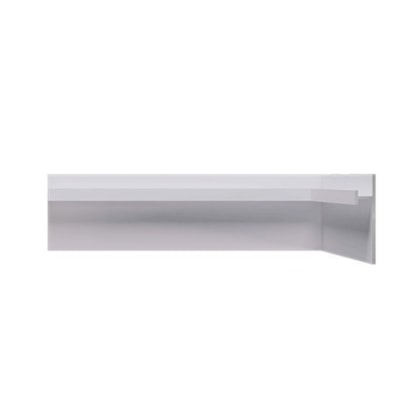 Rodapé invertido Alumínio EspaçoFloor branco 3 cm barra 3 m