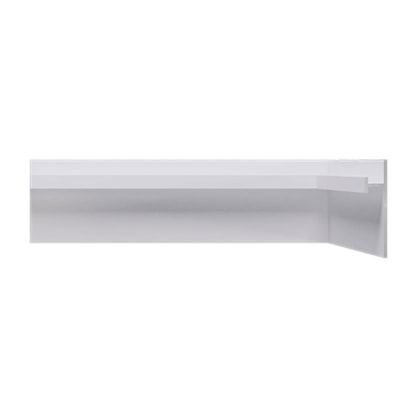 Rodapé invertido Alumínio Santa Luzia Neo branco 3 cm barra 3 m