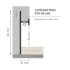 Rodapé invertido alumínio Santa Luzia Neo branco 3cm x 14mm x 3m