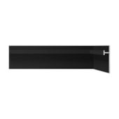 Rodapé invertido Alumínio Santa Luzia Neo preto 3 cm barra 3 m