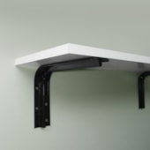 Suporte prateleira fixo Ducasse 103402 preto 25 x 30 cm