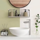 Torneira Banheiro bica alta EspaçoKB Ke-003 níquel escovado