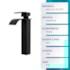 Torneira Banheiro bica alta EspaçoKB Ke-7124-B monocomando preto