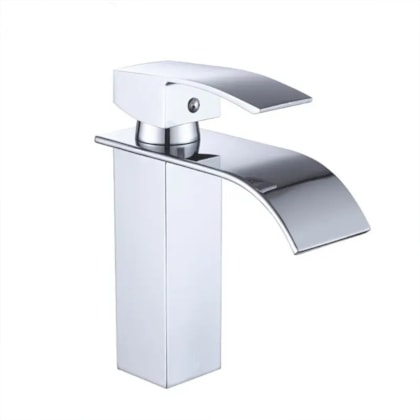 Torneira Banheiro bica baixa EspaçoKB Ke-7123 monocomando cromado