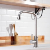 Torneira Cozinha bica alta EspaçoKB Ke-007 níquel escovado