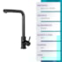 Torneira Cozinha EspaçoKB Ke-6883-B monocomando preto