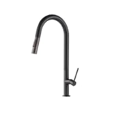 Torneira gourmet bica alta monocomando EspaçoKB KE-6882-GB cinza escovado