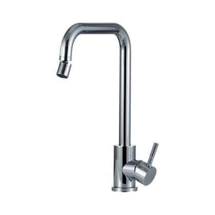 Torneira gourmet monocomando EspaçoKB 46 níquel escovado