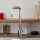 Torneira gourmet monocomando EspaçoKB 46 níquel escovado