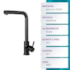 Torneira gourmet monocomando EspaçoKB KE-6883-B preto