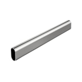 Tubo cabideiro oval de ferro EspaçoFix cromado 3 m