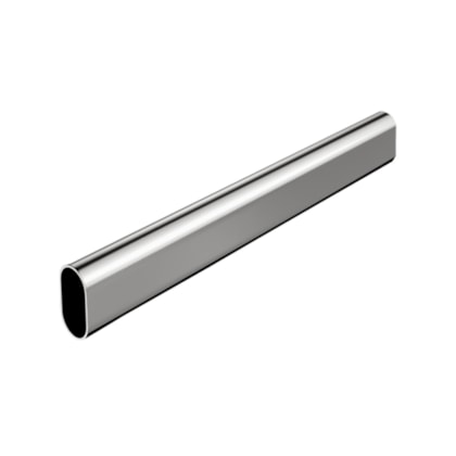 Tubo cabideiro oval de ferro EspaçoFix cromado 3 m